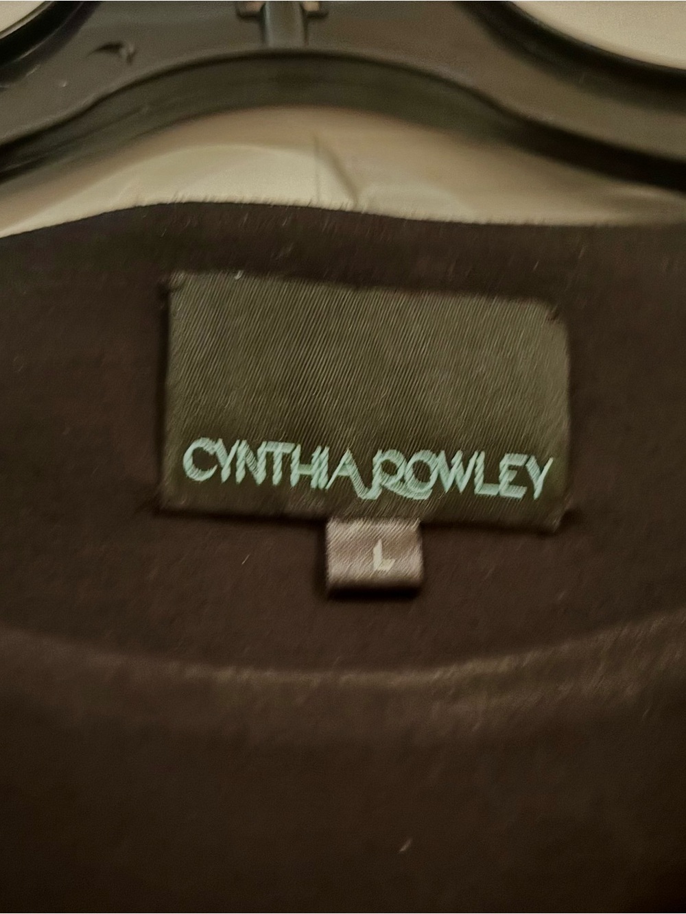 Cynthia Rowley long Black Top with Teal Logo Tag, excellent conditions - Picture 3 of 5